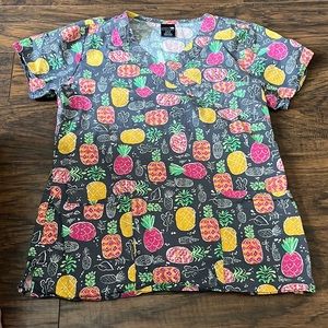 Pineapple Scrub Top